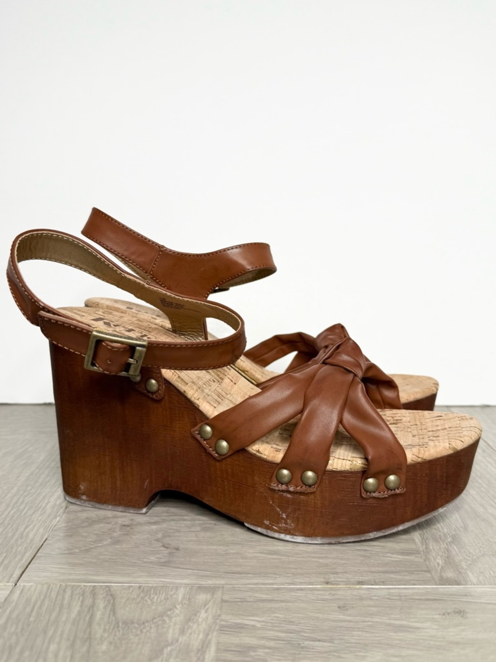 Korks Kork Ease Dawson Brown Wedge Sandal 11M